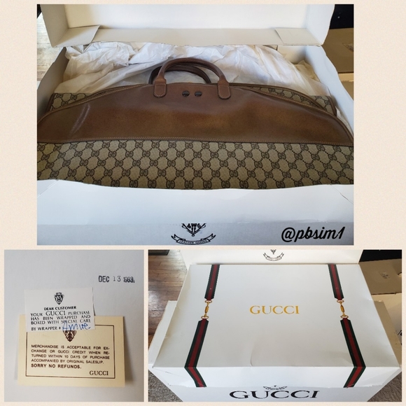 Gucci vintage garment, suit travel bag luggage - Picture 7 of 8